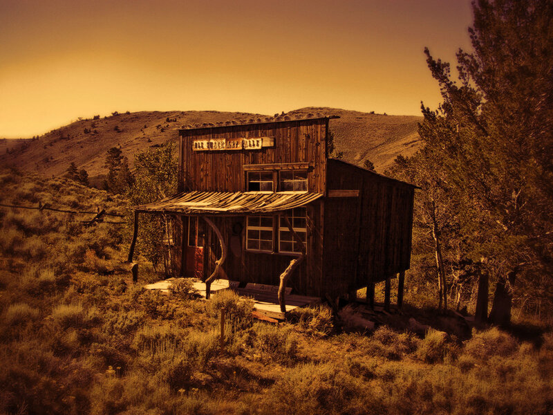 abandoned cabin in the hills