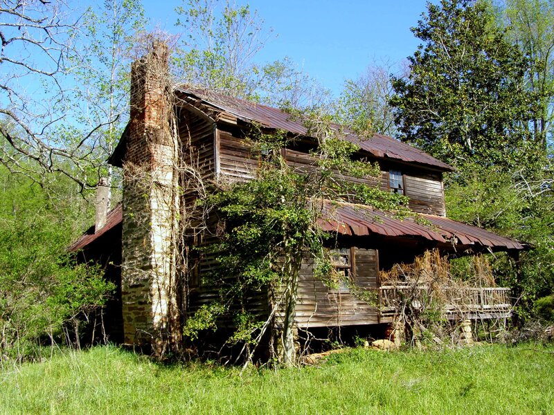 Abandoned cabin in the woods