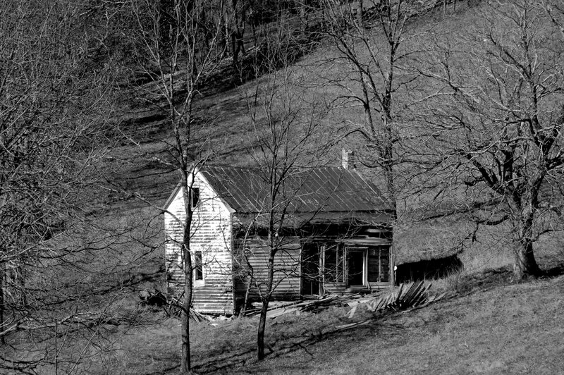 Abandoned Cabin on Hillside