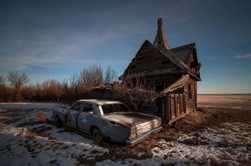 Abandoned Car and Cabin