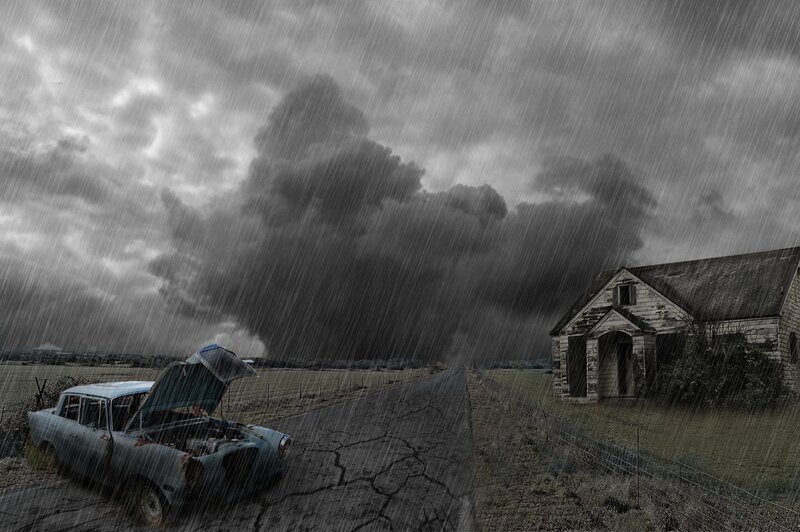 Abandoned Car and House