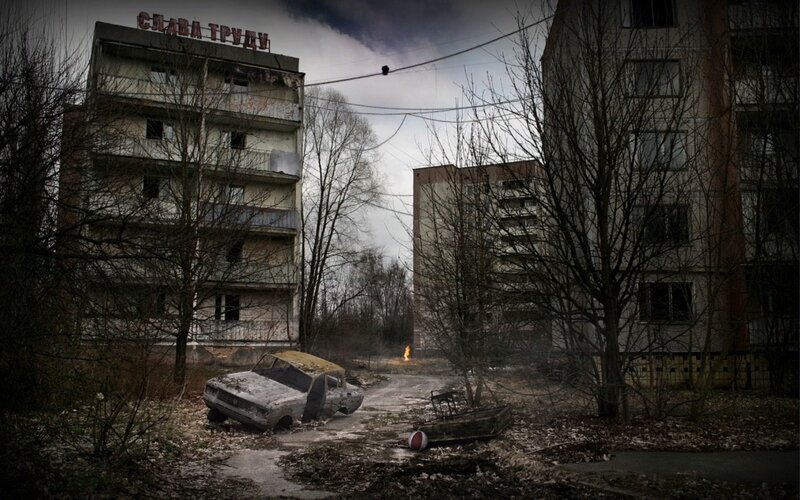 Abandoned Car in Ruins