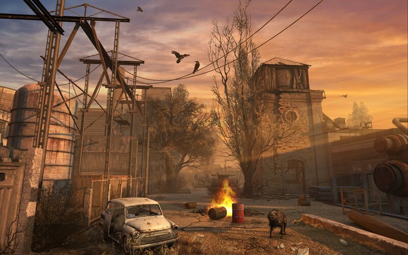 Abandoned Car in Wasteland