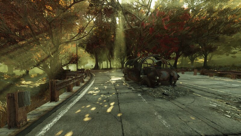 Abandoned Car on Road