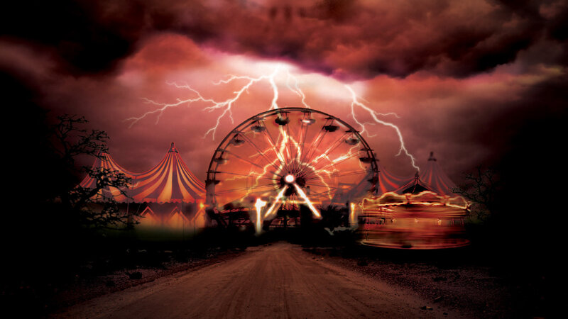 Abandoned Carnival at Night