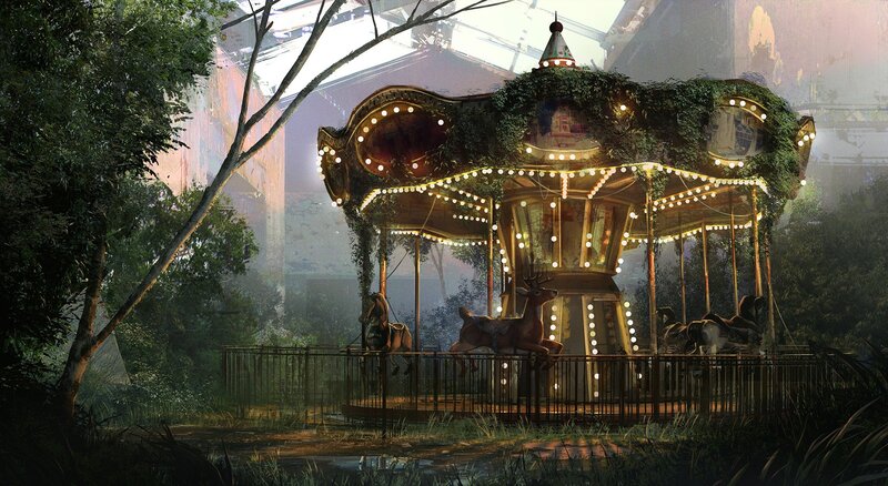 Abandoned Carousel — Green, Melancholic