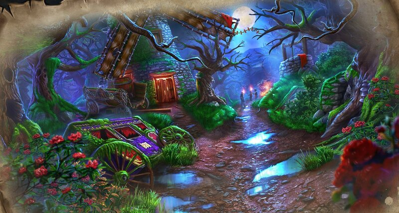 Abandoned Carriage in Forest — Green, Mysterious