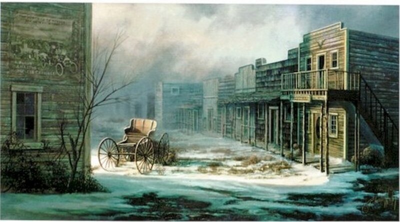 Abandoned Carriage in Snow