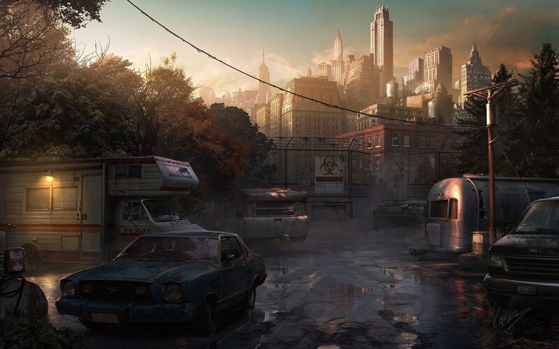 Abandoned Cars in City — Brown