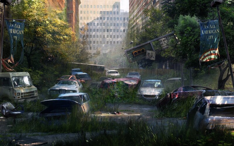 Abandoned Cars in City
