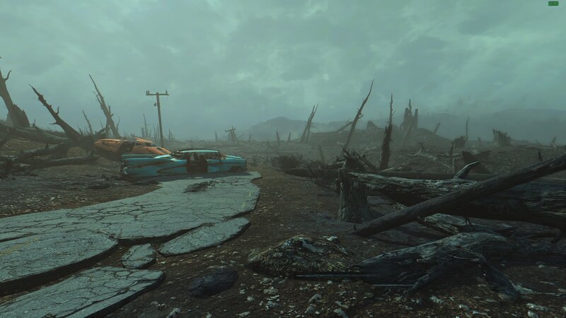 Abandoned Cars in Wasteland