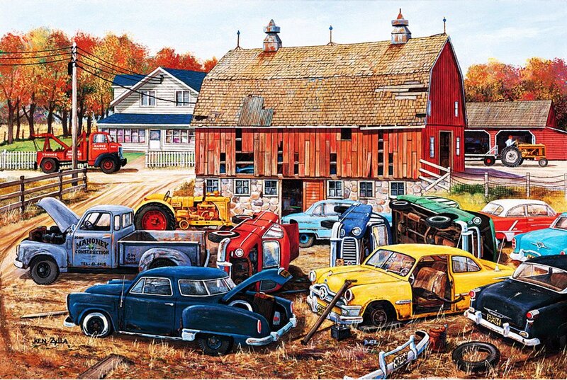Abandoned Cars in Yard