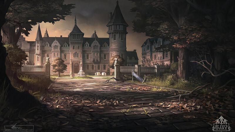 Abandoned Castle at Dusk