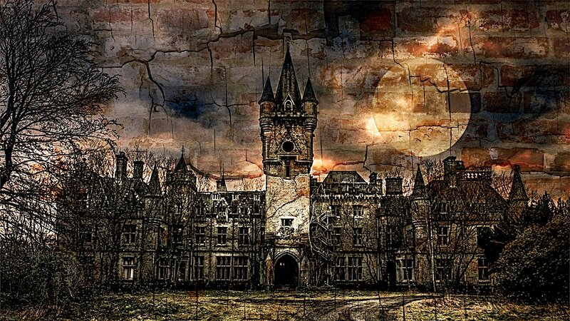 Abandoned Castle at Night