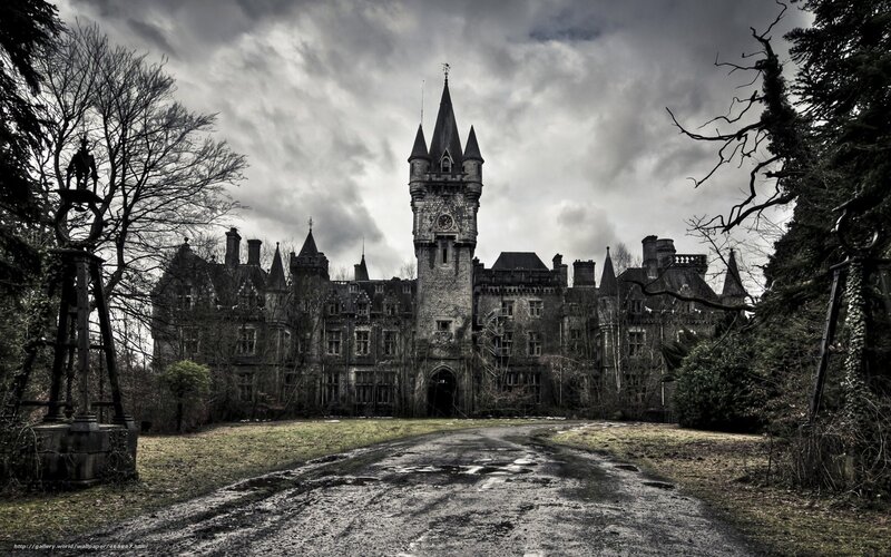 abandoned castle in overcast weather