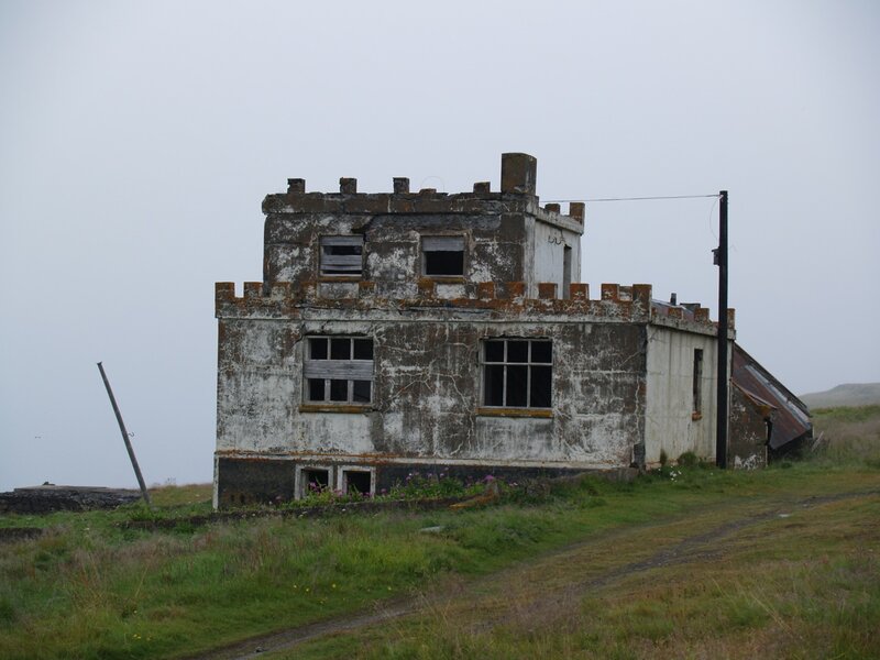 Abandoned castle-like building
