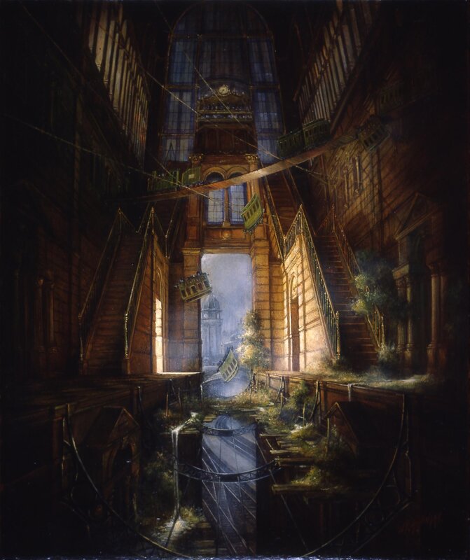 Abandoned cathedral interior