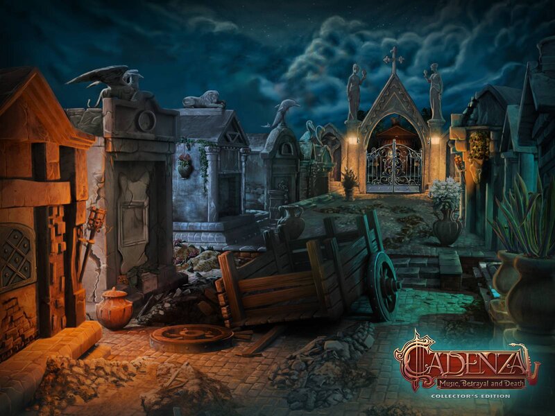 Abandoned Cemetery at Night