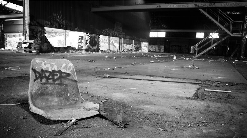 Abandoned Chair in Warehouse