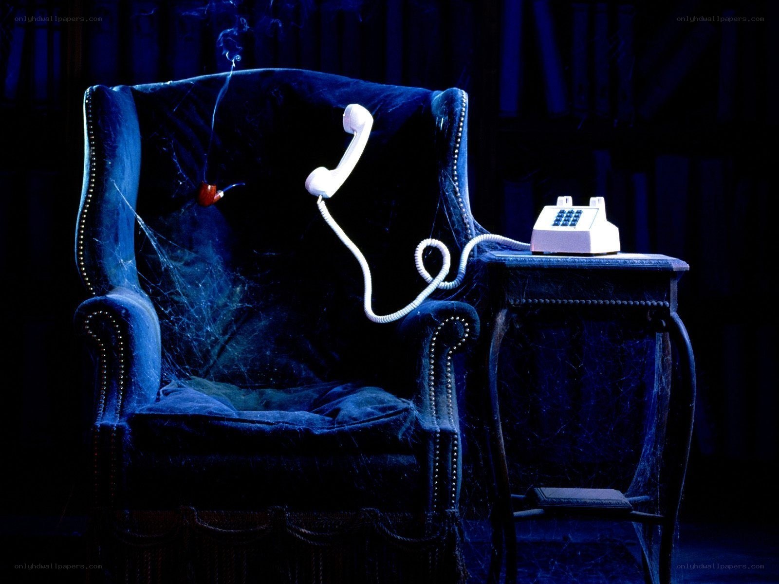 Abandoned chair with phone