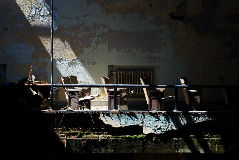 Abandoned Chairs in Ruin