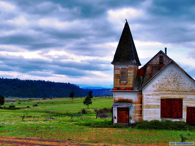Abandoned Church Building — Green, Dramatic