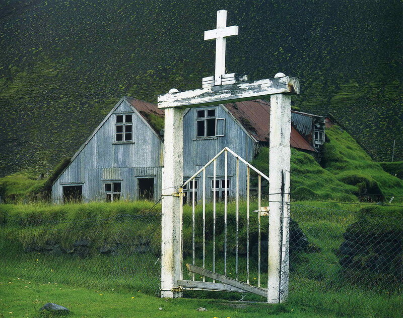 Abandoned church gate in Iceland
