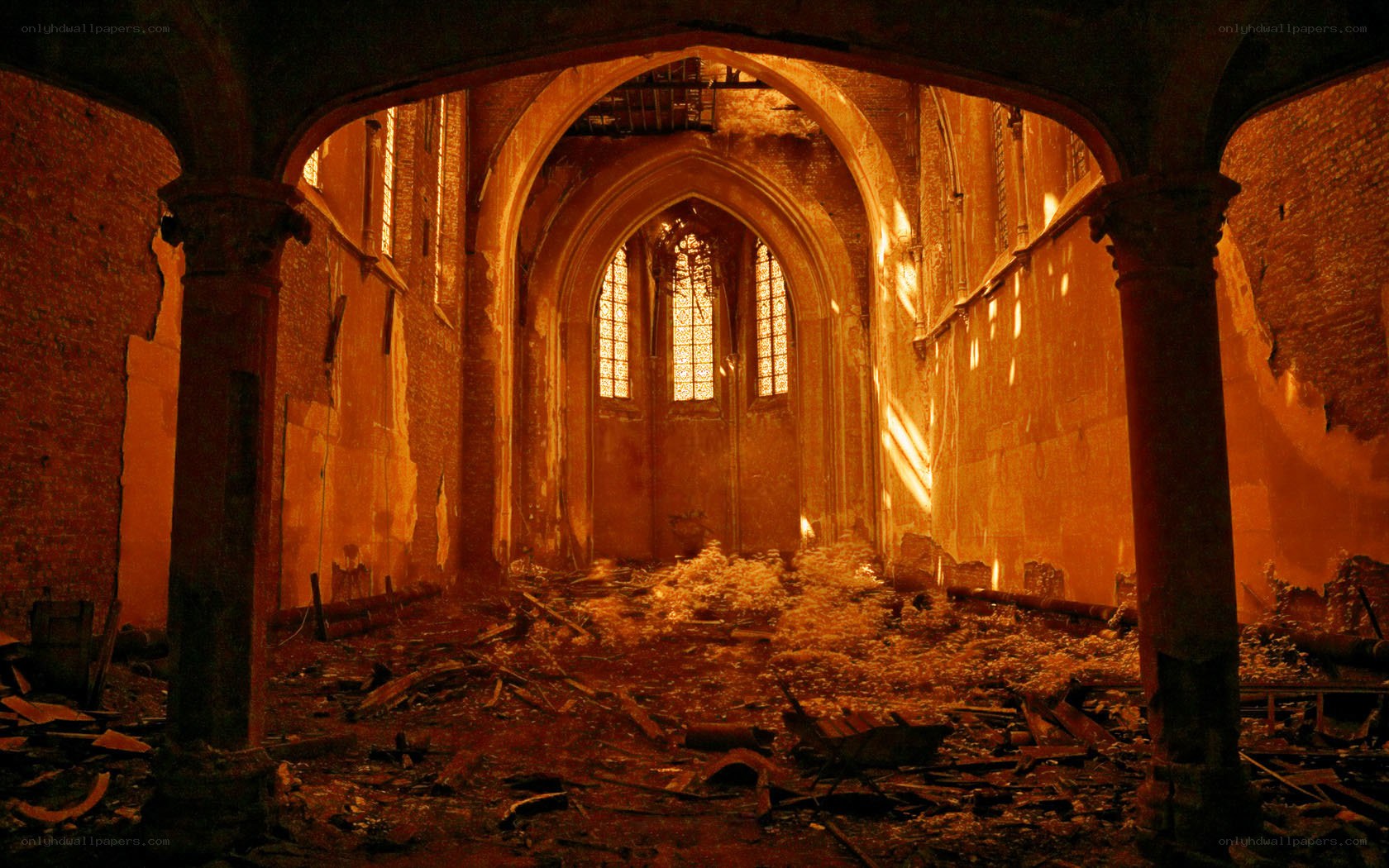 Abandoned church interior