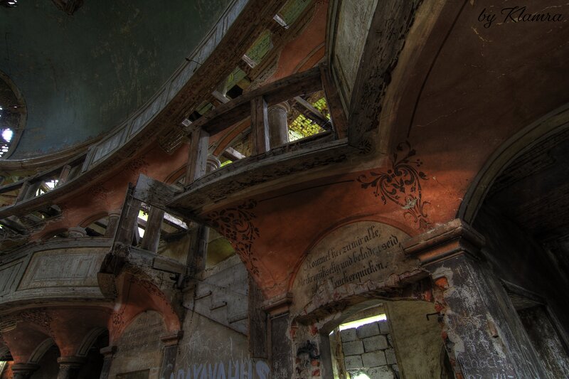Abandoned Church Interior — Brown, Decaying