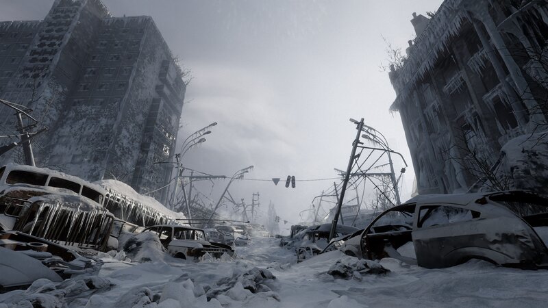 Abandoned City in Winter — White