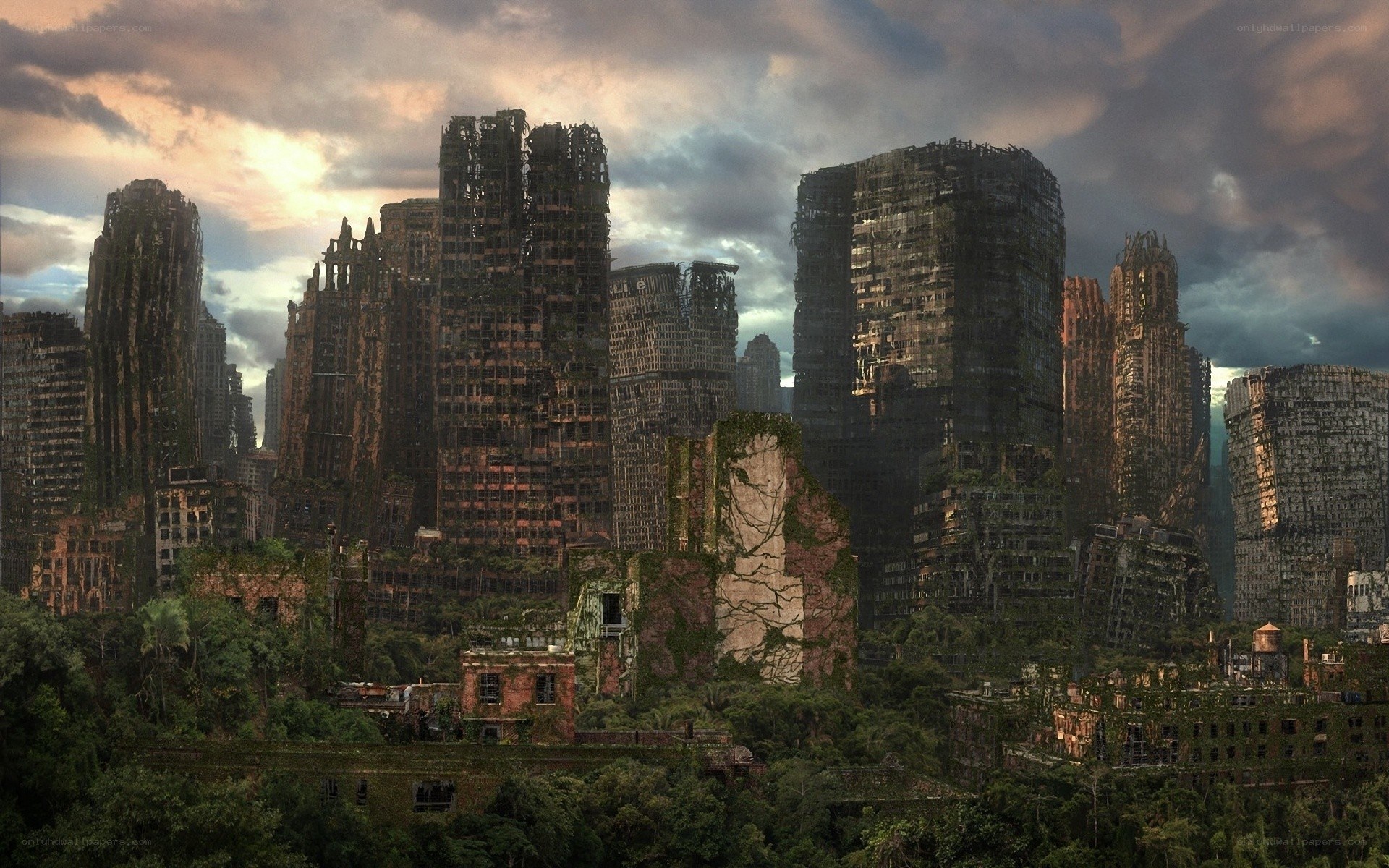 abandoned city ruins