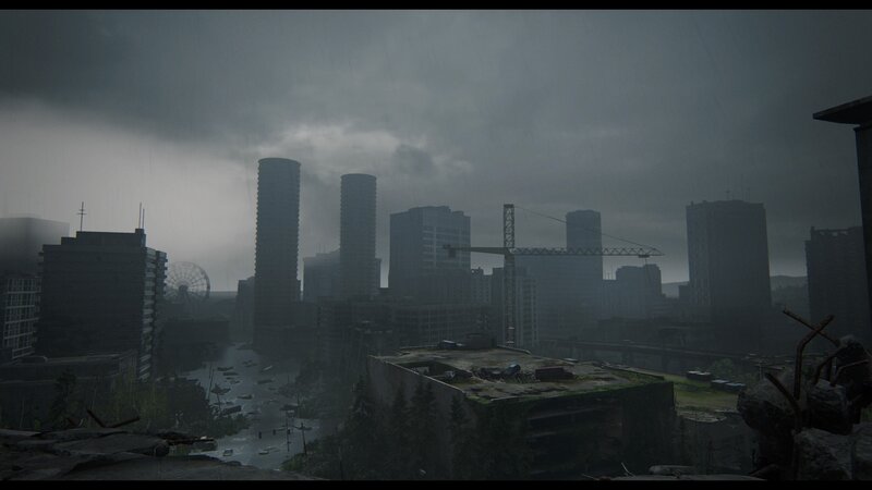 Abandoned City Skyline — Gray
