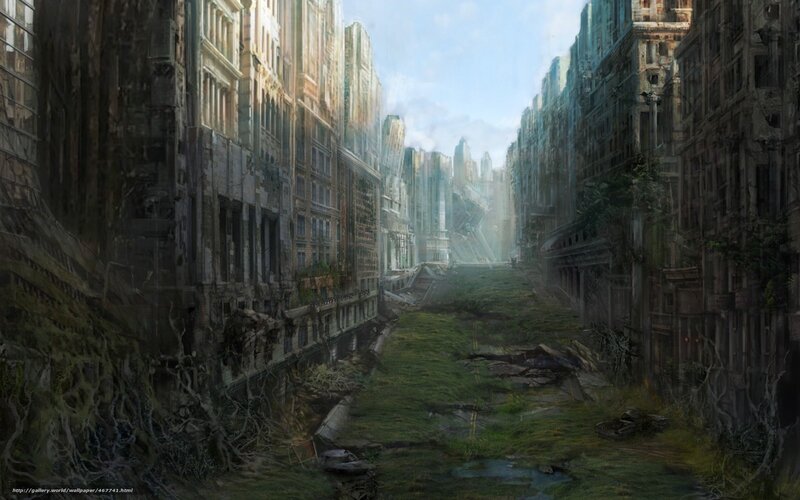 Abandoned city street