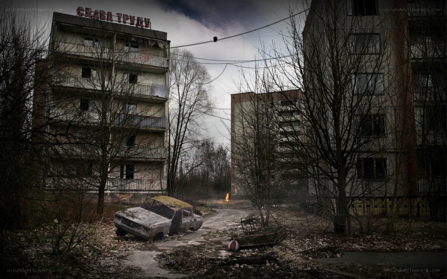 Abandoned city street
