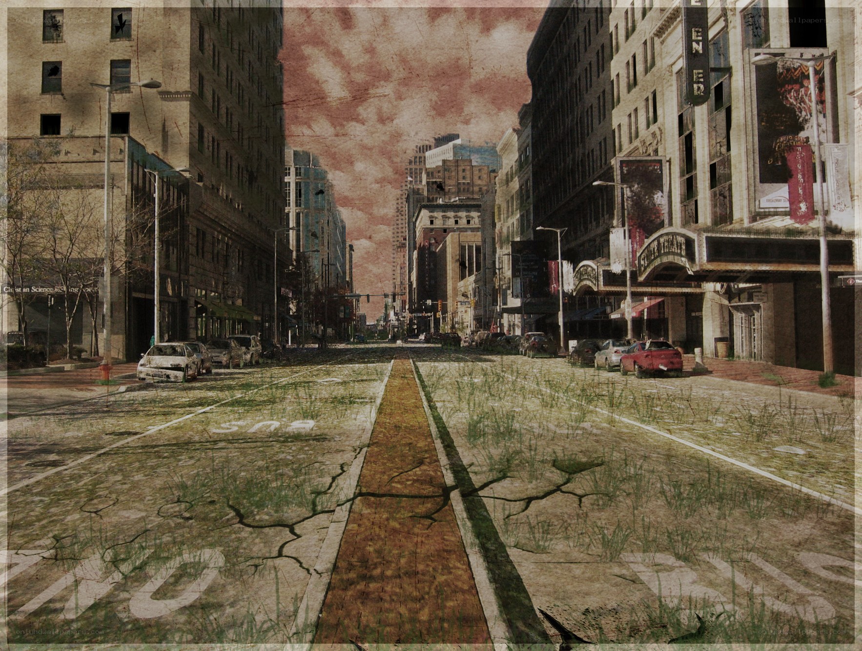 Abandoned city street