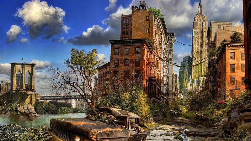 Abandoned City Street — Blue, Dramatic, Afternoon