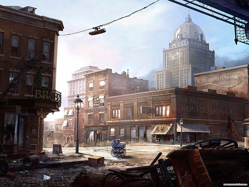 Abandoned City Street — Brown