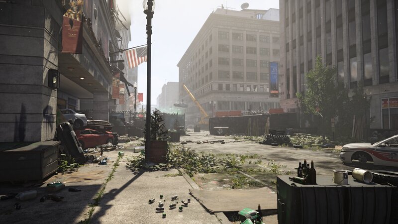 Abandoned City Street — Gray, Desolate, Afternoon, 3d Render, Cars, Buildings