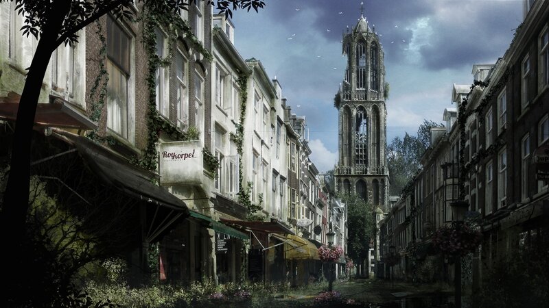 Abandoned City Street — Gray, Dramatic, Afternoon