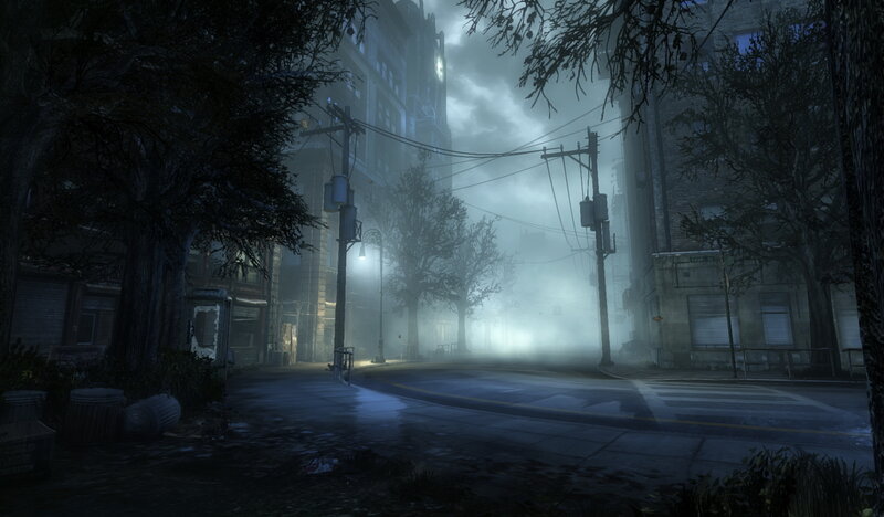 Abandoned City Street — Gray