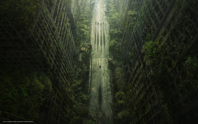 Abandoned City Street — Green, Dramatic, Morning