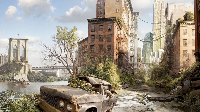 Abandoned City Street — Green
