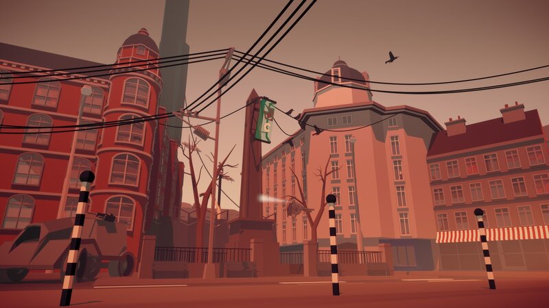 Abandoned City Street — Red
