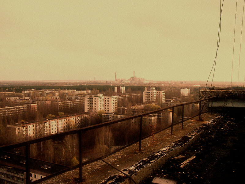 Abandoned city view