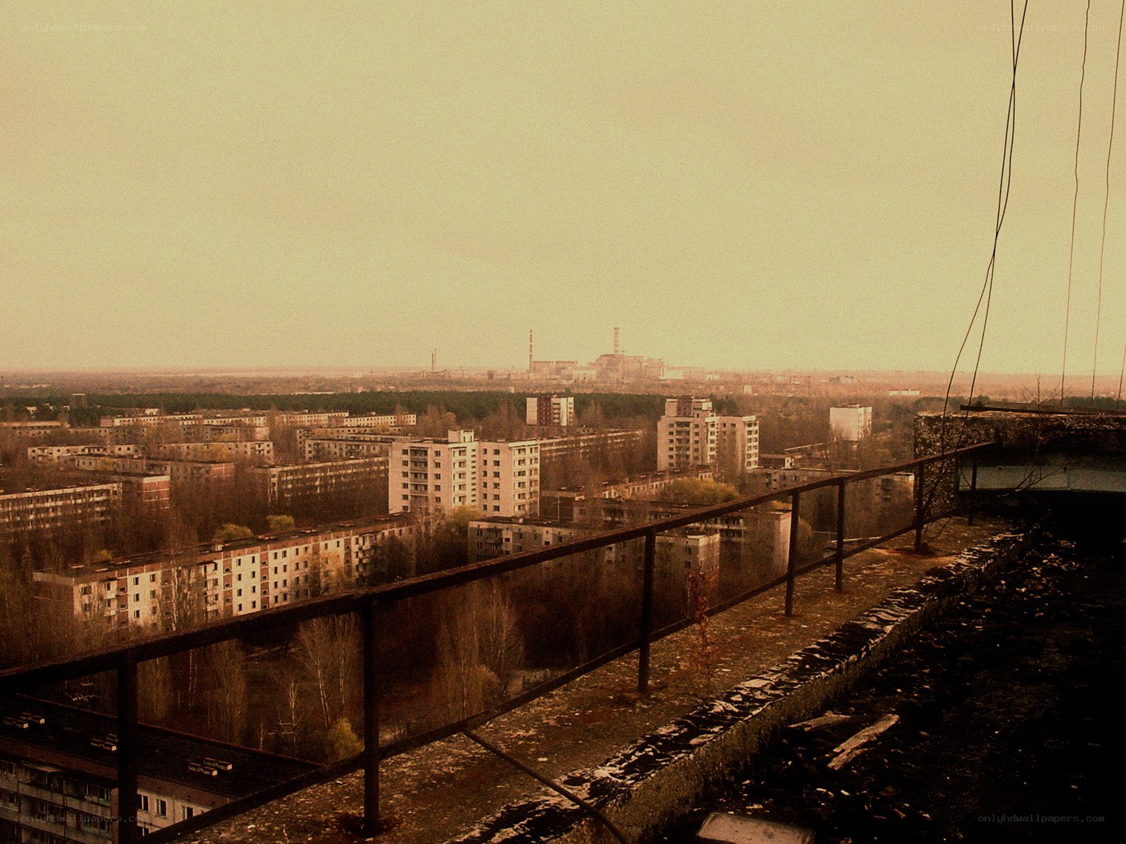 Abandoned city view