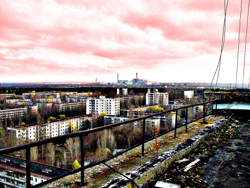 Abandoned city view