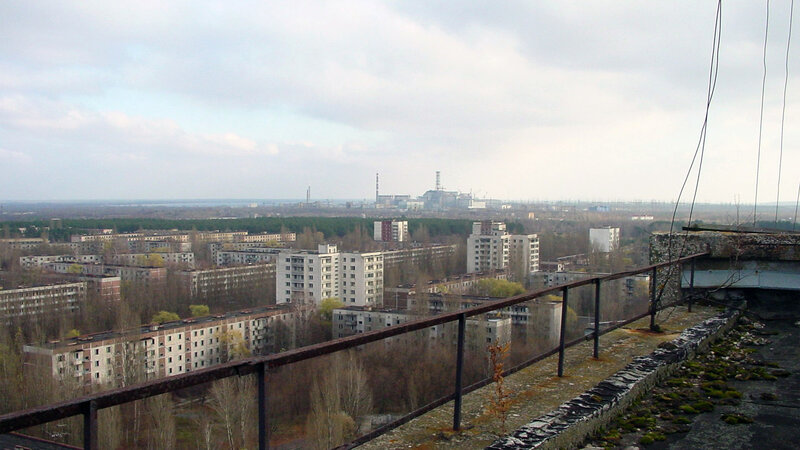 Abandoned city view