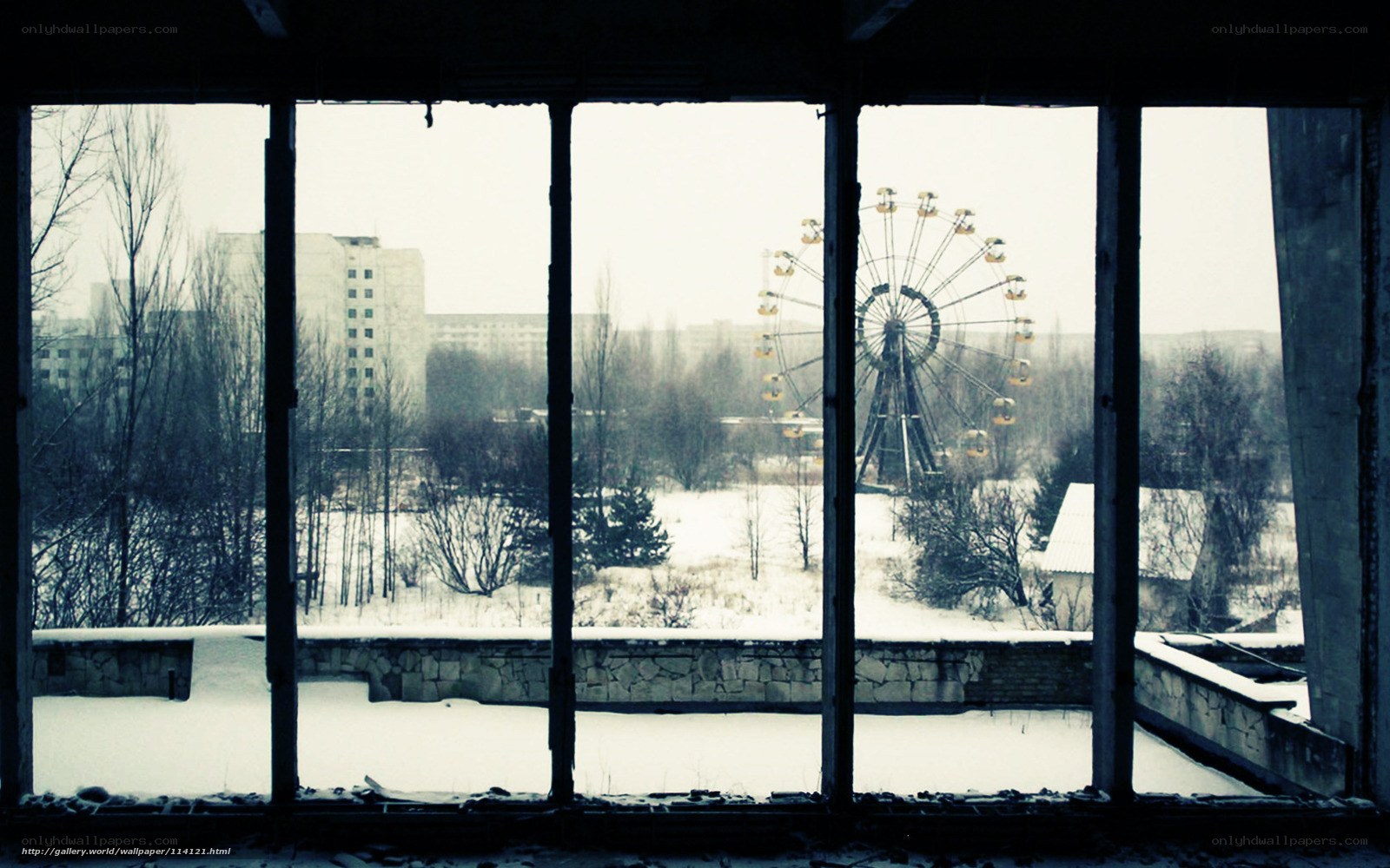 Abandoned city view
