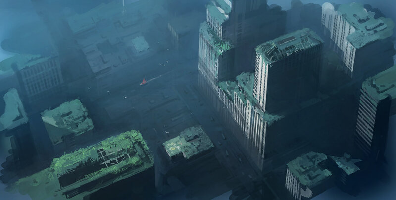 Abandoned Cityscape — Blue