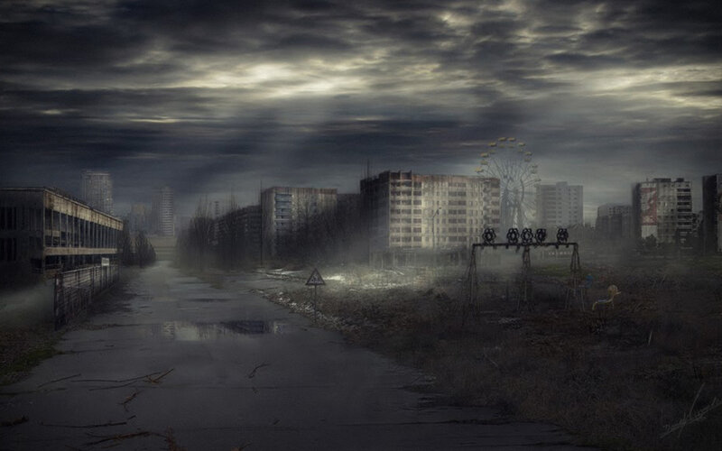 Abandoned Cityscape — Gray